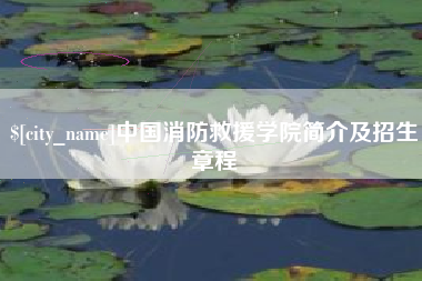 琼中中国消防救援学院简介及招生章程