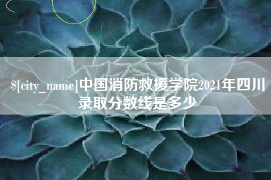 琼中中国消防救援学院2021年四川录取分数线是多少