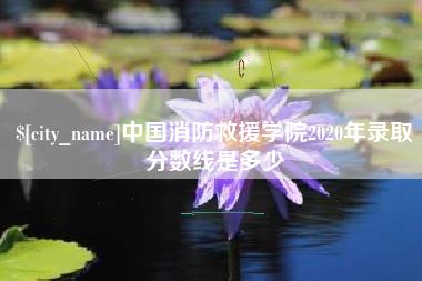 琼中中国消防救援学院2020年录取分数线是多少