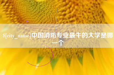 琼中中国消防专业最牛的大学是哪一个