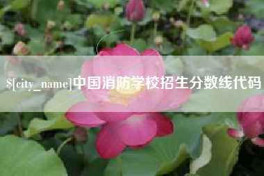 琼中中国消防学校招生分数线代码