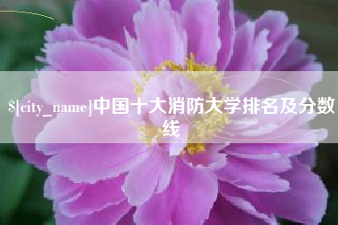 琼中中国十大消防大学排名及分数线