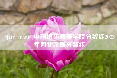 琼中中国消防救援学院分数线2023年河北录取分数线