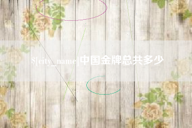 琼中中国金牌总共多少