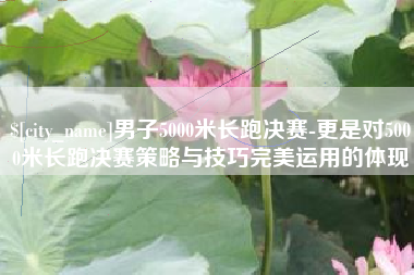 琼中男子5000米长跑决赛-更是对5000米长跑决赛策略与技巧完美运用的体现