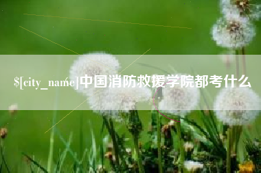 琼中中国消防救援学院都考什么