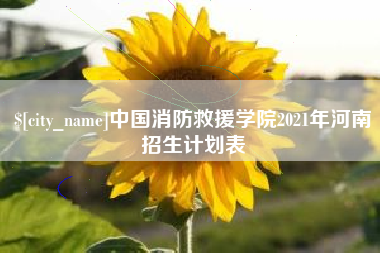 琼中中国消防救援学院2021年河南招生计划表
