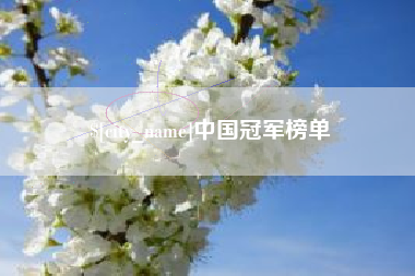 琼中中国冠军榜单