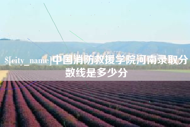 琼中中国消防救援学院河南录取分数线是多少分