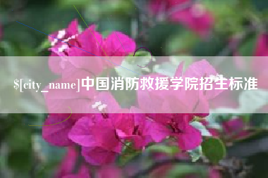 琼中中国消防救援学院招生标准