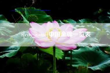 琼中中国金牌一览表