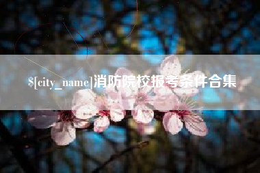 琼中消防院校报考条件合集